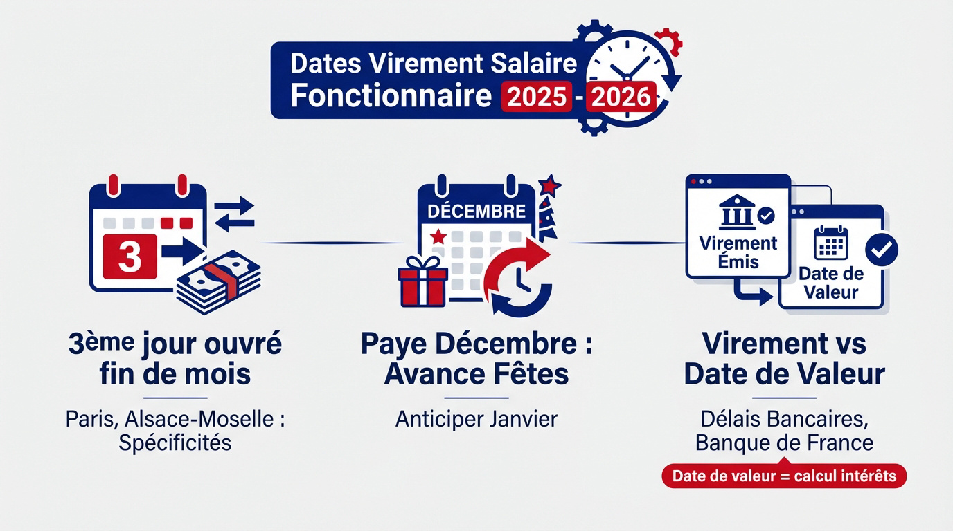 virement salaire fonctionnaire calendrier