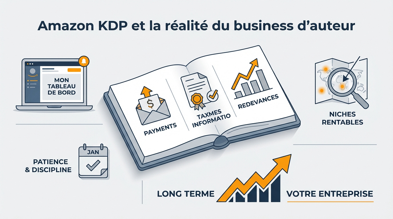 Interface de gestion Amazon KDP pour auteurs indépendants