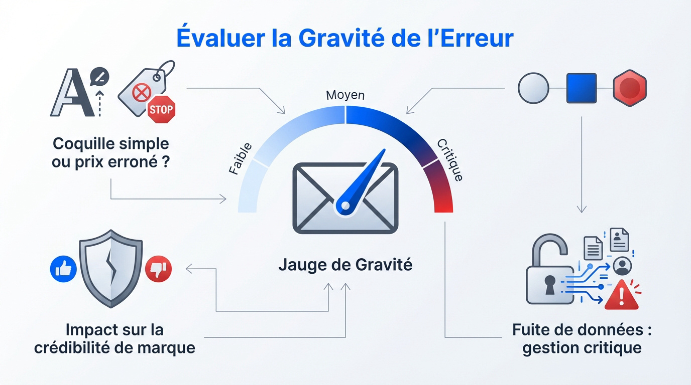 Évaluation de la gravité d'une erreur d'envoi d'email professionnel