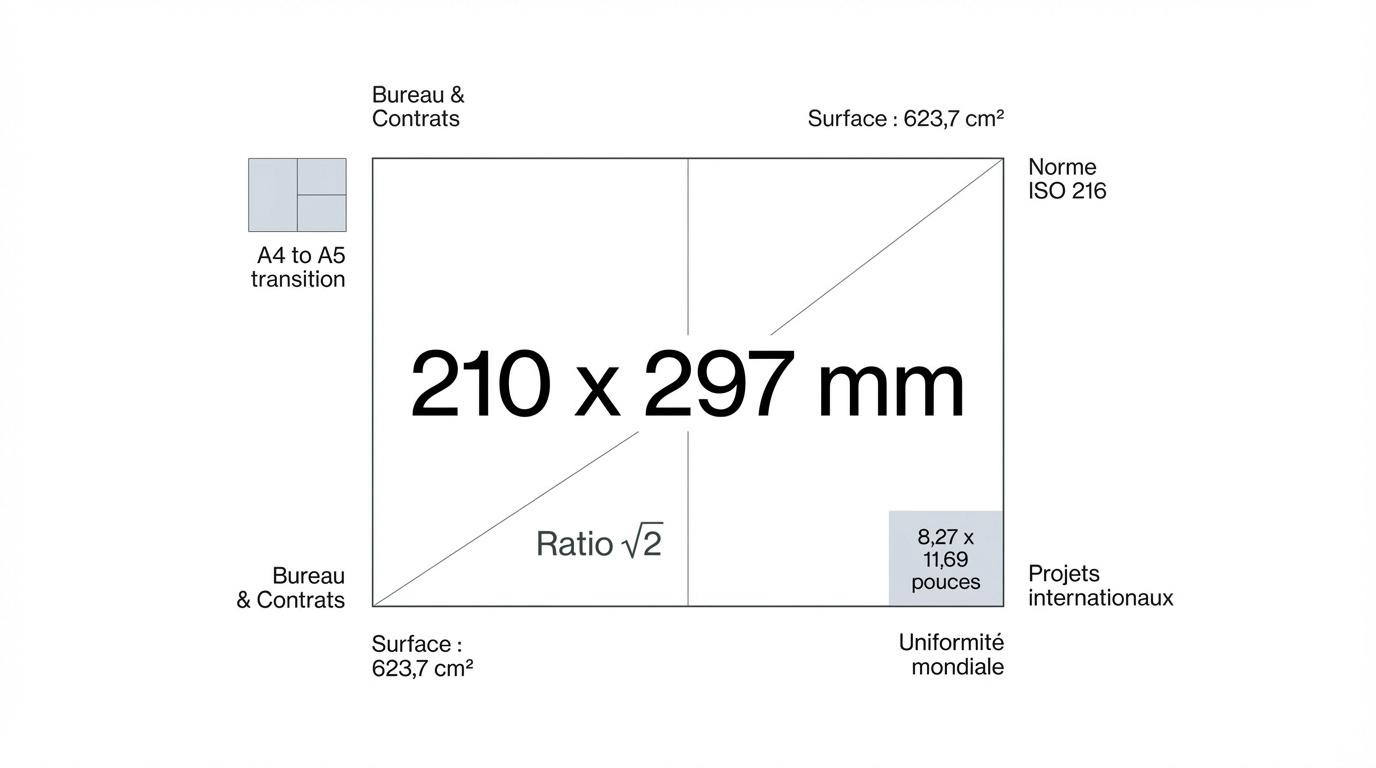 Dimensions précises du format A4