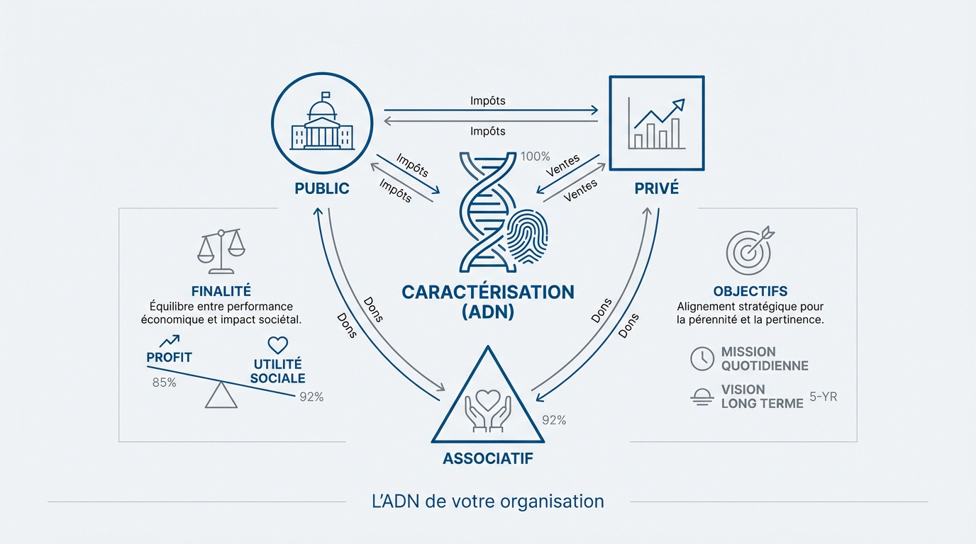 Secteur public, privé et associatif