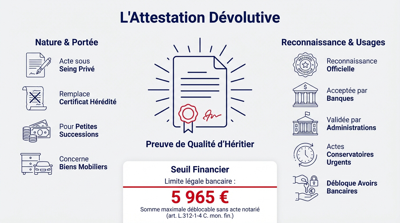 Attestation dévolutive et preuve de filiation