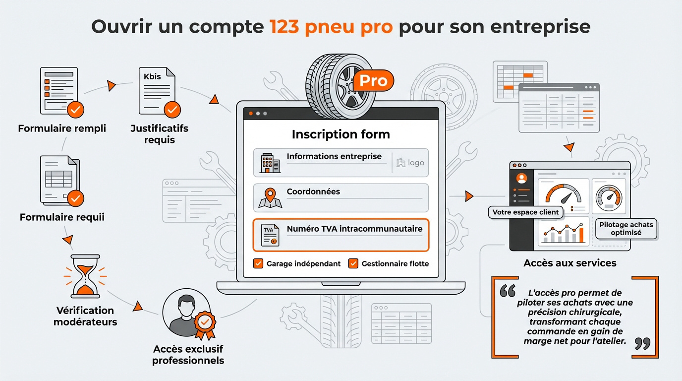 Processus d'inscription 123 Pneu Pro