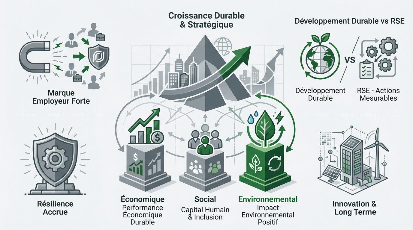 Les piliers de la croissance durable et de la stratégie RSE en entreprise