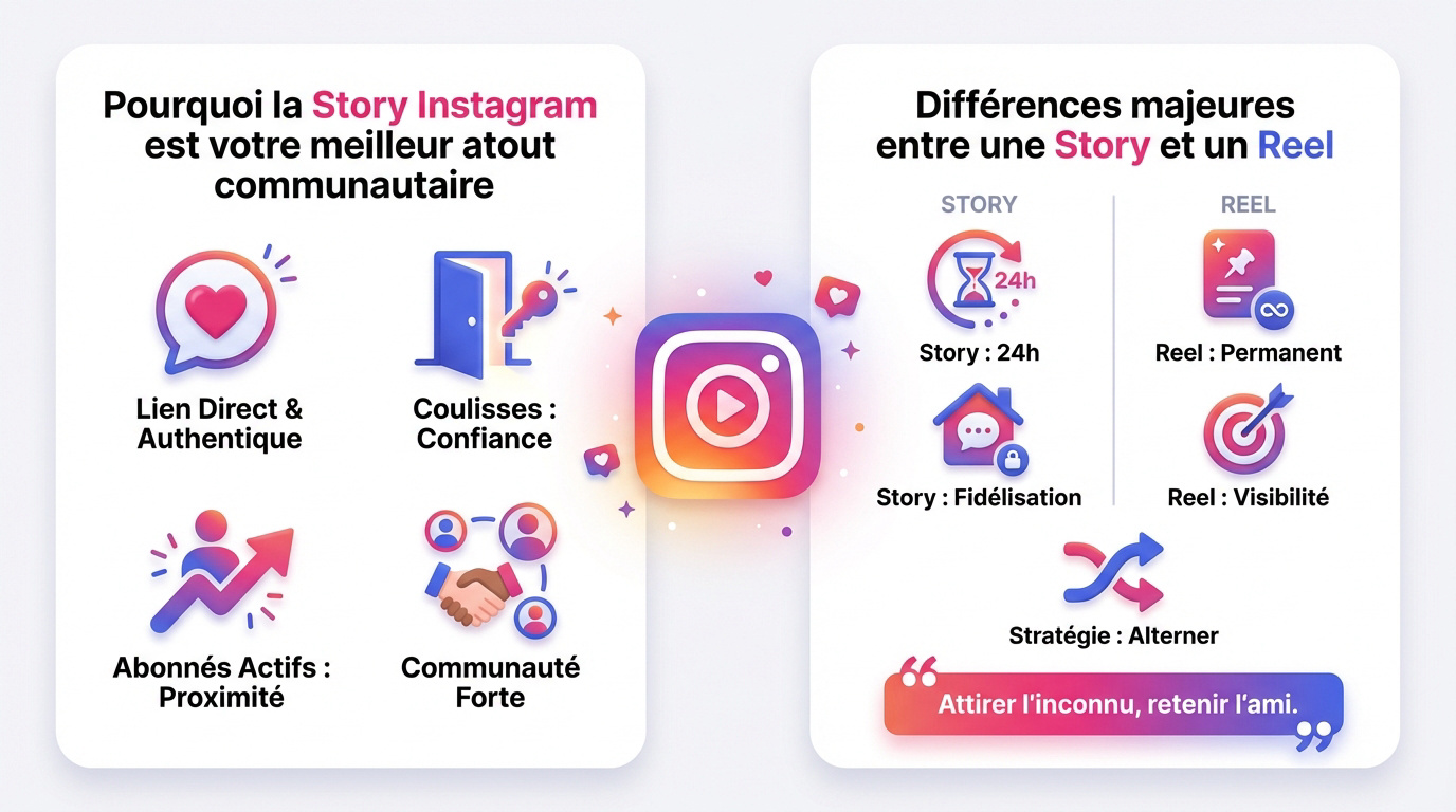 Comparaison story et reel