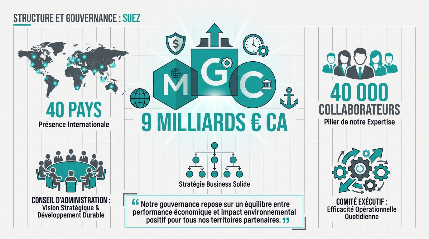 Structure et chiffres clés du groupe Suez