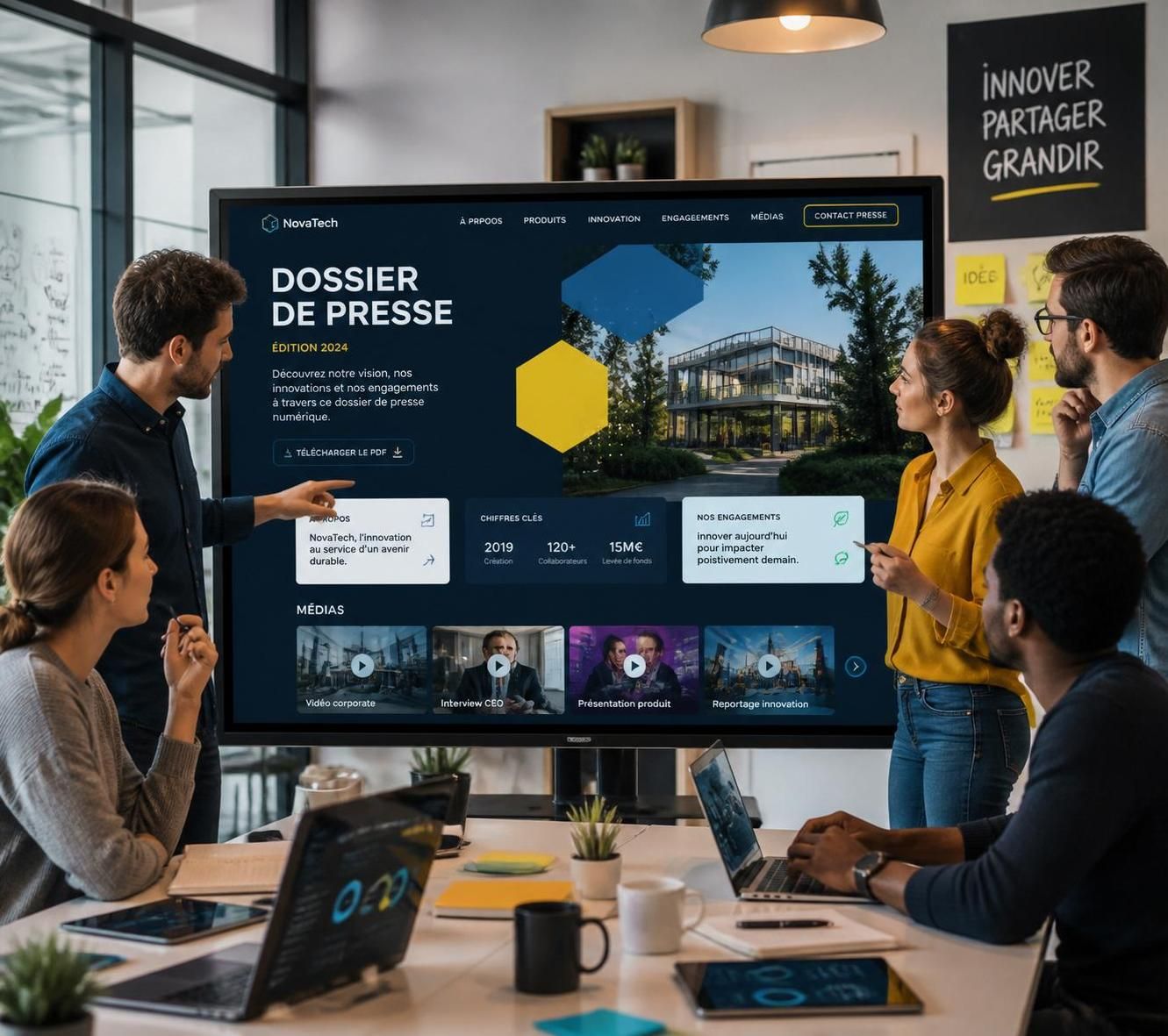 apprenez Ă crĂ©er un dossier de presse professionnel pour votre entreprise avec notre guide complet et modĂšle de kit mĂ©dia prĂȘt Ă l'emploi.