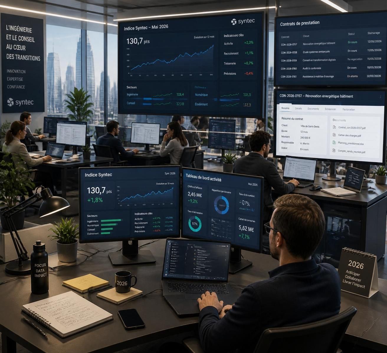 découvrez les valeurs actualisées de l'indice syntec 2026 et la formule essentielle pour réviser efficacement vos contrats de prestation.