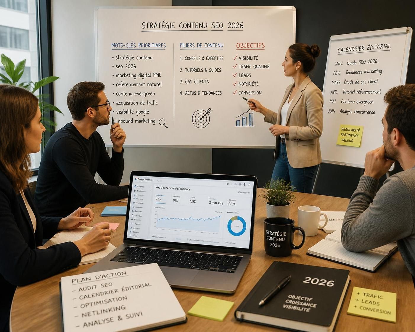 découvrez les bases d'une stratégie de contenu seo efficace pour pme en 2026 afin d'attirer un trafic qualifié et booster votre visibilité en ligne.
