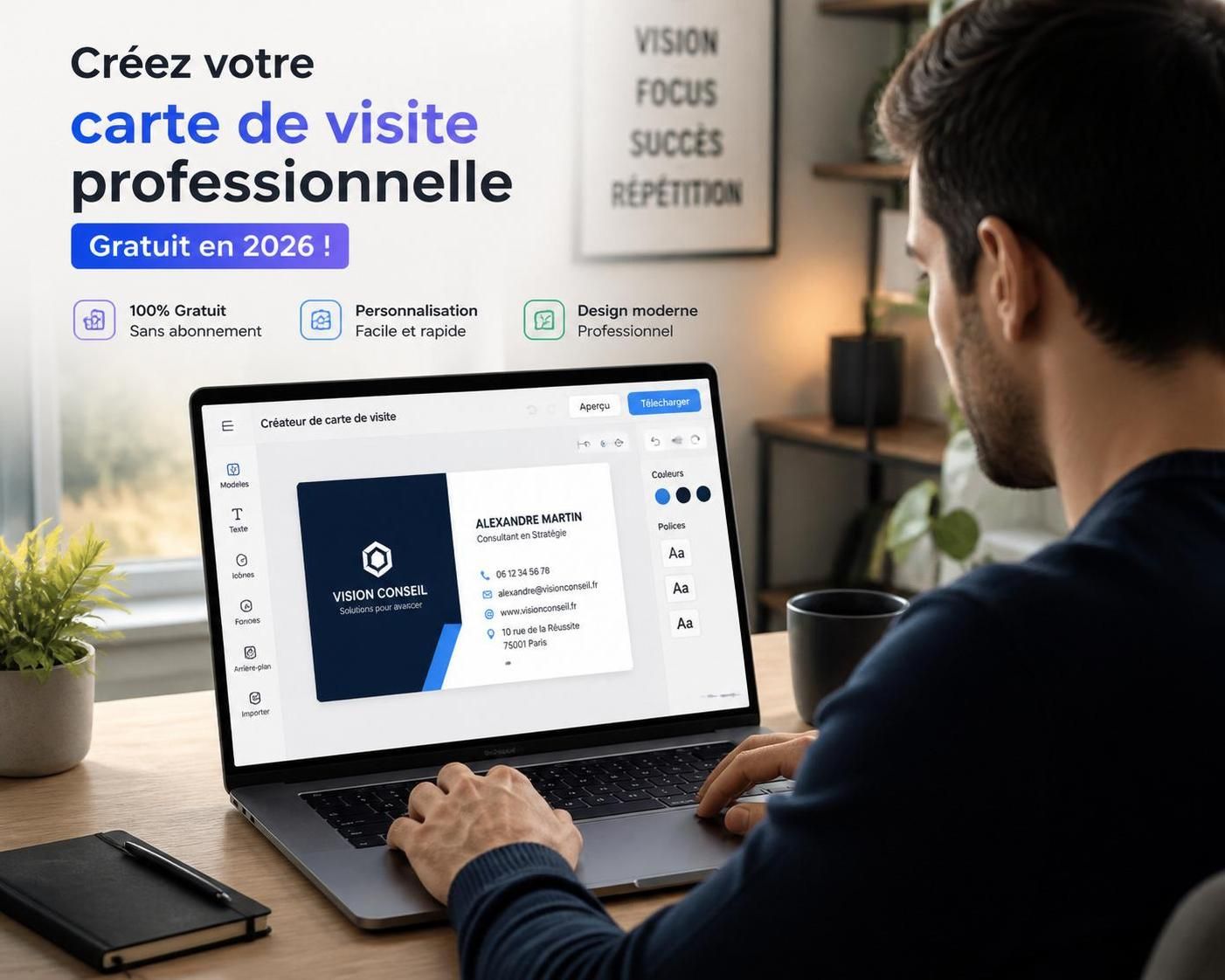 découvrez les meilleurs outils gratuits pour créer votre carte de visite en 2026. simple, rapide et professionnel, personnalisez votre design facilement dès aujourd'hui.