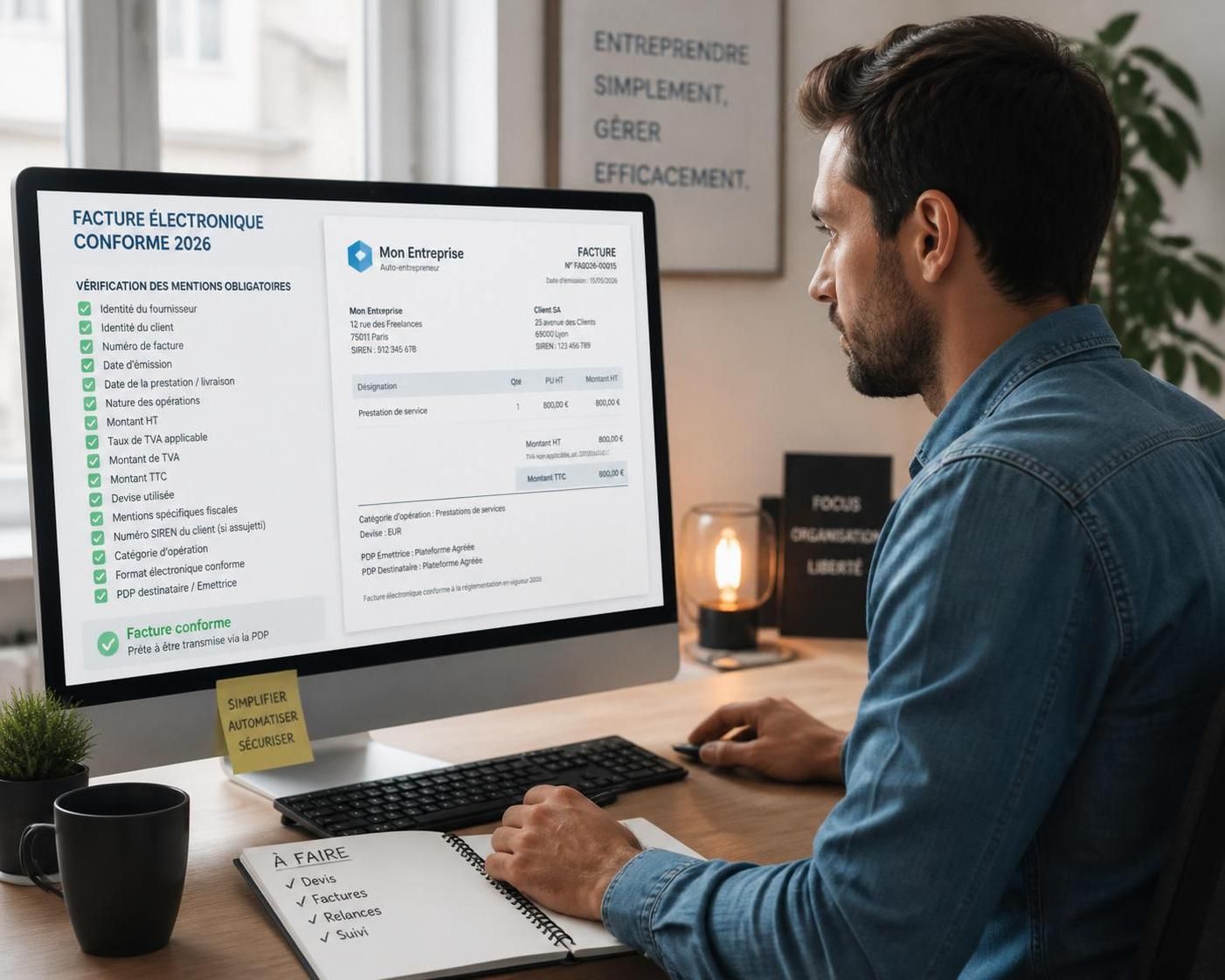 découvrez les mentions obligatoires pour une facture d'auto-entrepreneur en 2026 et les nouveautés à prendre en compte dès le 1er septembre pour rester conforme.