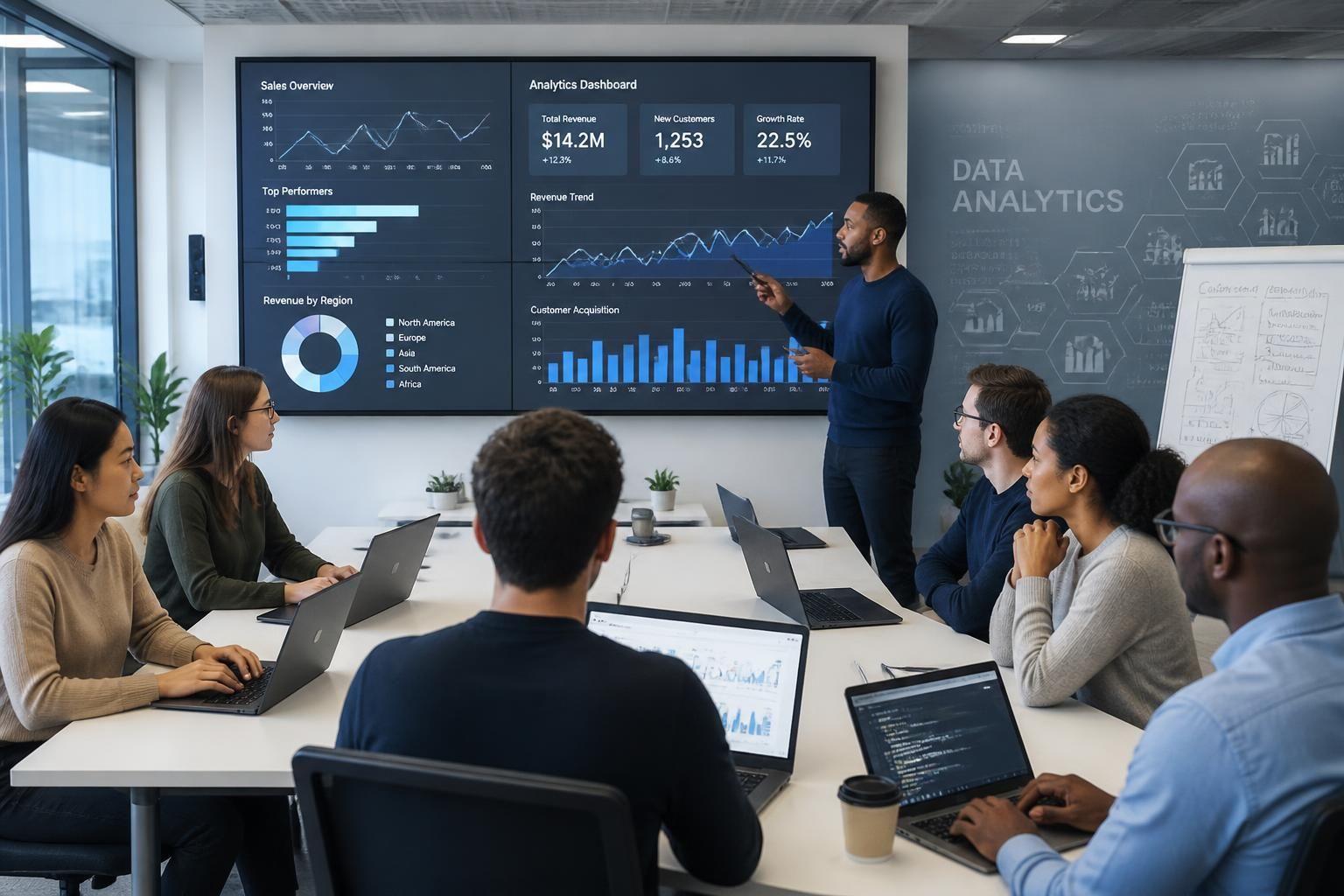 découvrez les meilleures formations en data analyst pour réussir votre reconversion professionnelle ou pour former efficacement vos équipes aux compétences en analyse de données.
