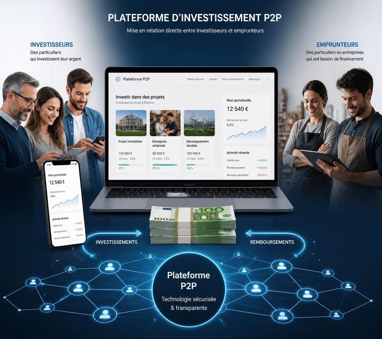 découvrez le fonctionnement de l'investissement p2p, les meilleures plateformes disponibles et les risques essentiels à connaître pour investir en toute sécurité.