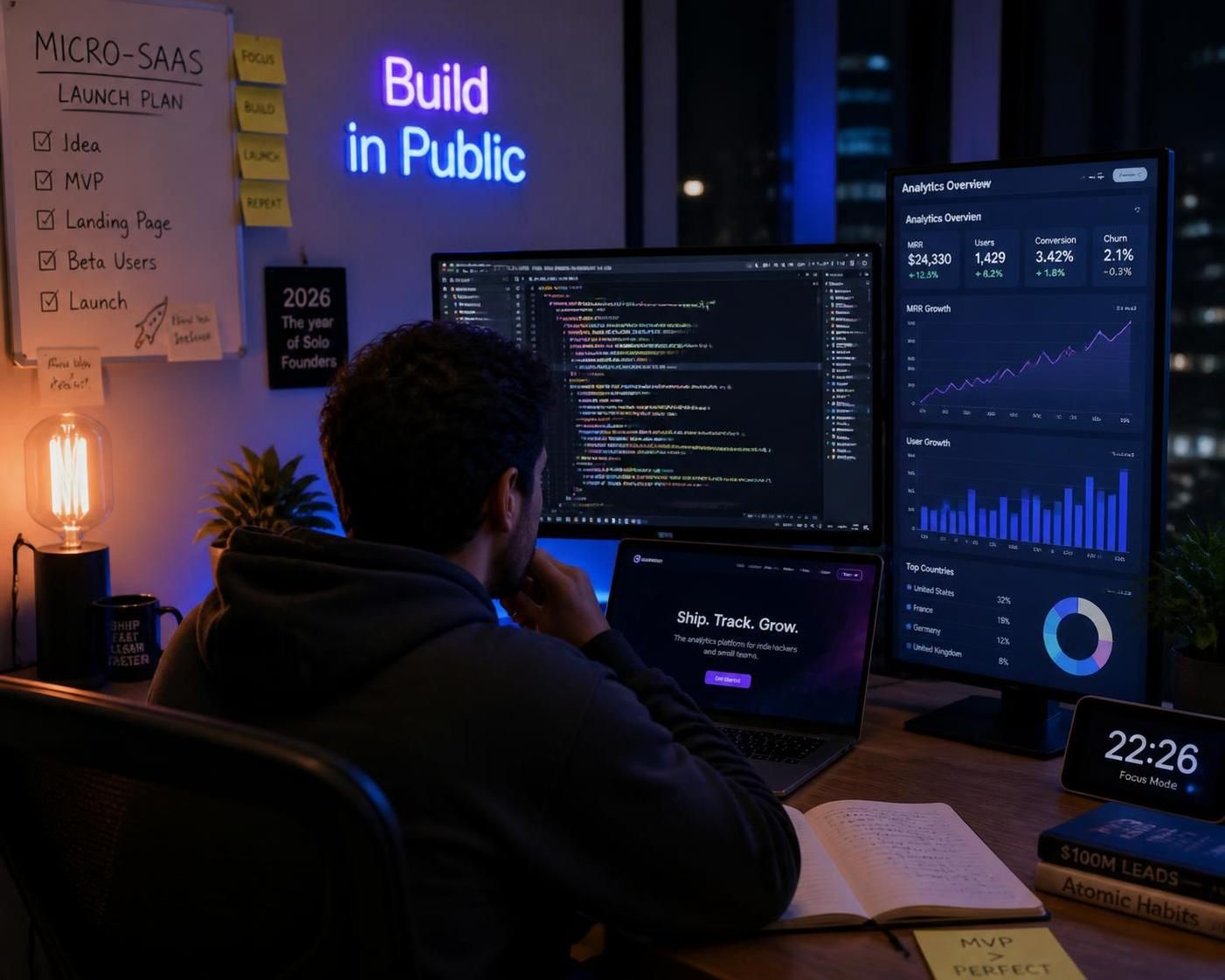 découvrez comment lancer votre micro-saas en 2026, de l'idée à l'acquisition du premier client, en développant votre produit digital en solo avec succès.