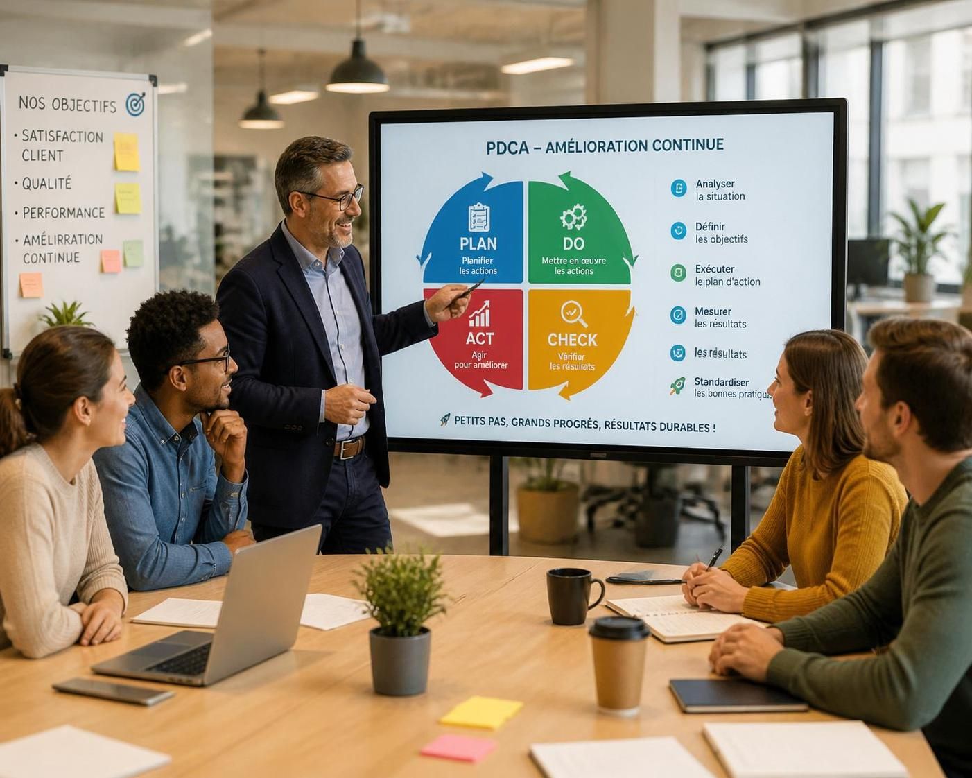 découvrez la roue de deming (pdca) et ses 4 étapes essentielles pour piloter efficacement l'amélioration continue en entreprise et optimiser vos processus.
