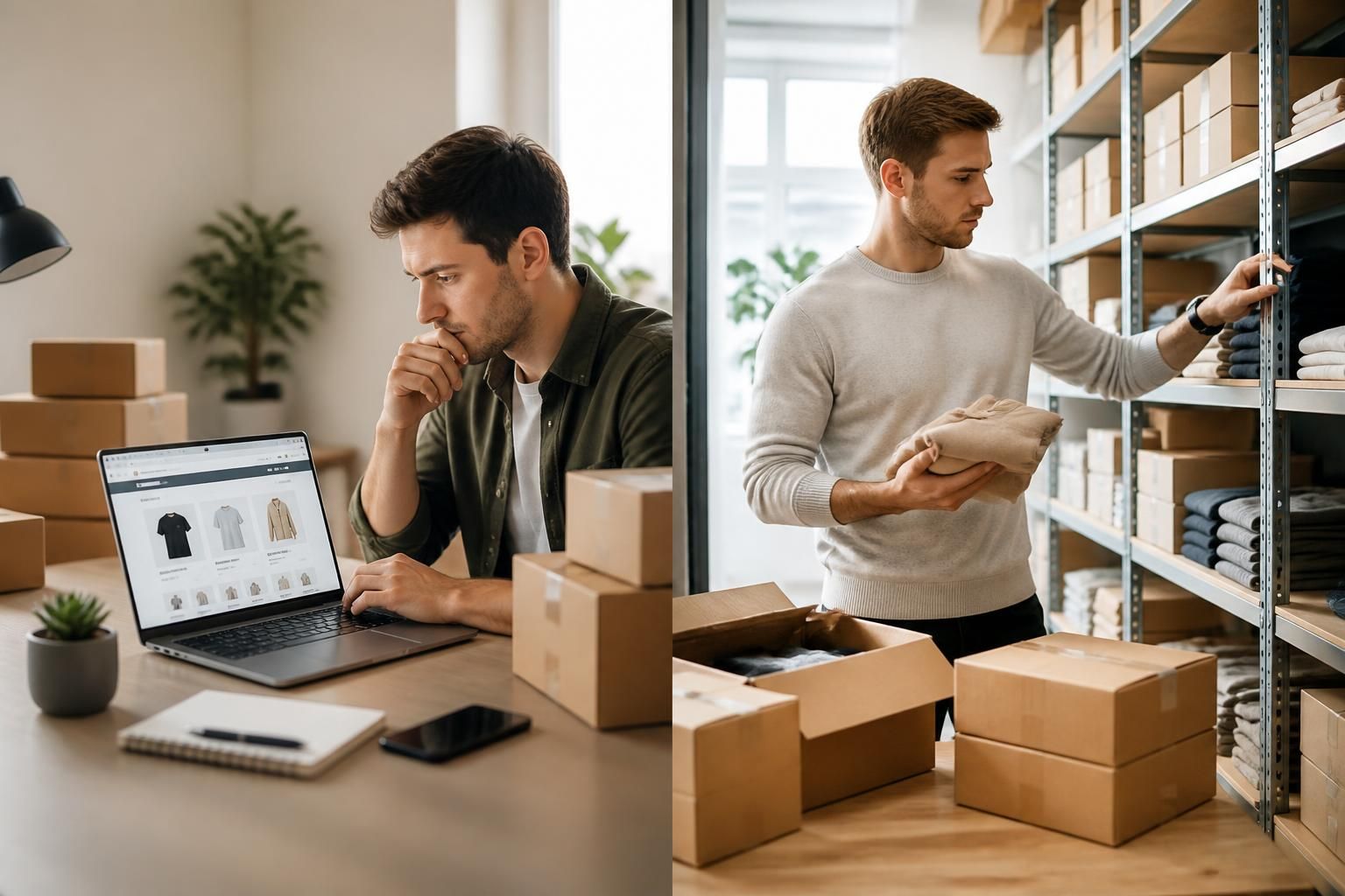 Dropshipping vs stock propre : quel modèle e-commerce choisir selon son profil ?