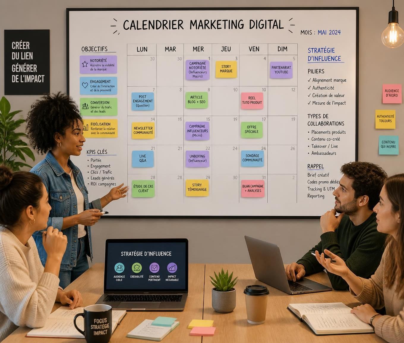 découvrez comment collaborer efficacement avec des créateurs de contenu grâce au marketing d'influence pour booster la visibilité et la croissance de votre business.