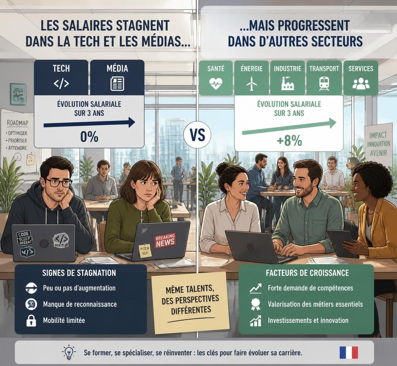 découvrez les tendances des salaires dans le secteur privé en 2026, avec les secteurs en croissance salariale et ceux qui restent stables.