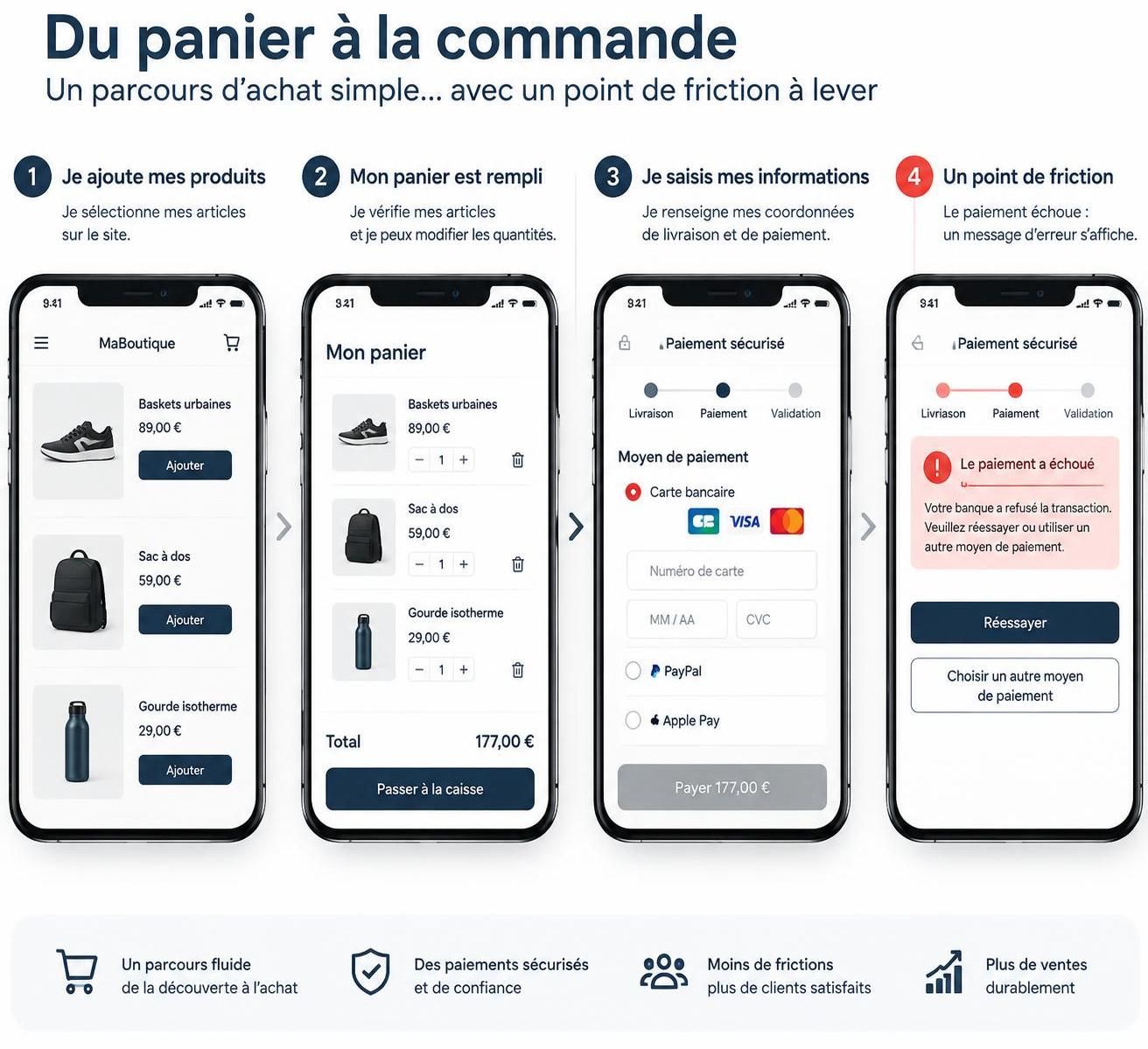 découvrez pourquoi vos clients abandonnent leur panier et les actions concrètes pour réduire les abandons, sans refondre votre site e-commerce.